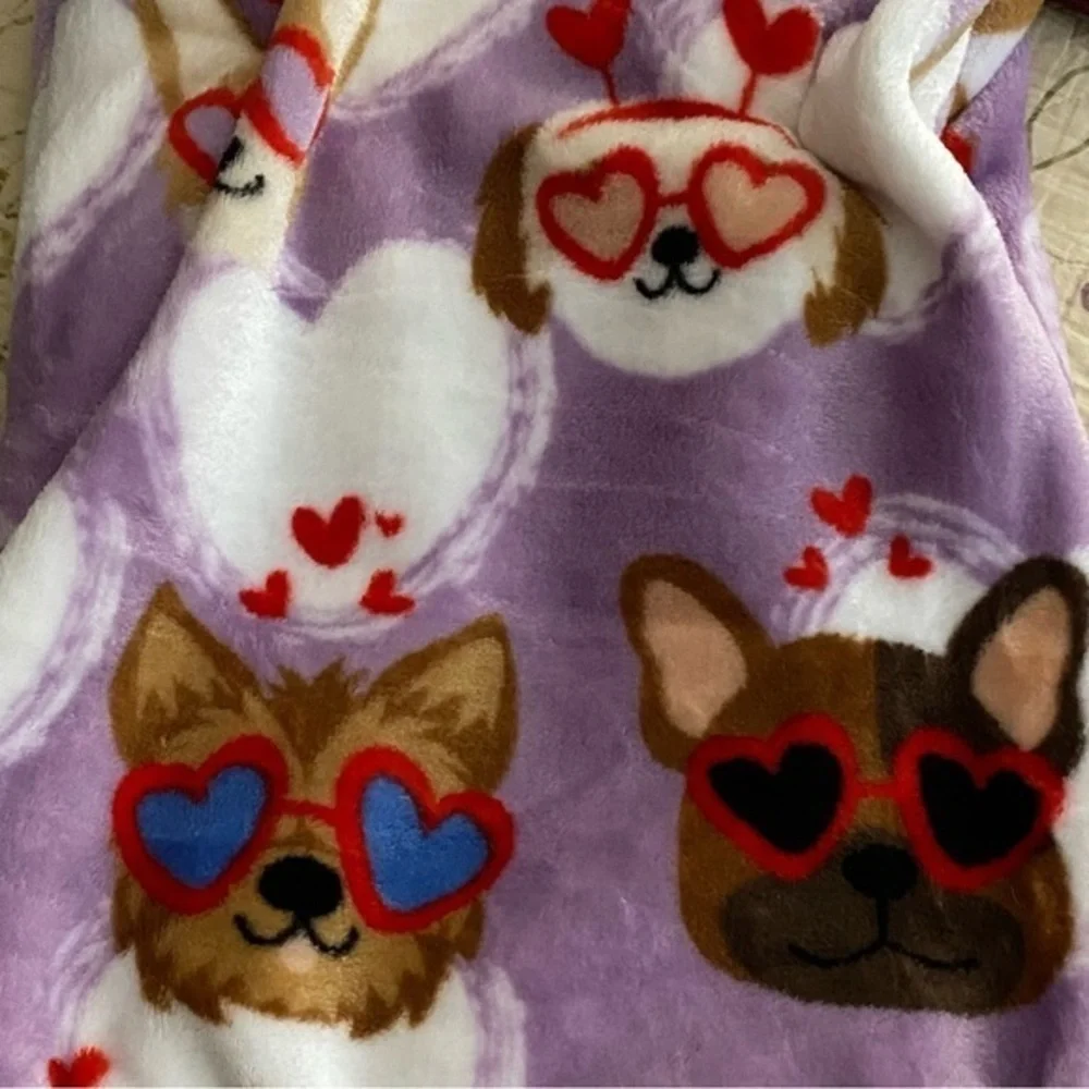 Happy Pup‎ Throw Blanket Size 50”X60”New